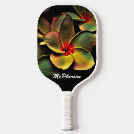 Levendig Floral design met naam Pickleball Paddle