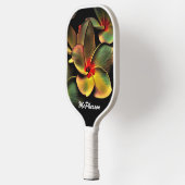 Levendig Floral design met naam Pickleball Paddle (Links)
