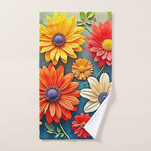 Levendig Floral Fantasy Design Bad Handdoek (Handdoek)