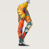 Levendig Floral Fantasy Design Leggings (Rechts)