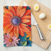 Levendig Floral Fantasy Design Theedoek (Quarter Fold)
