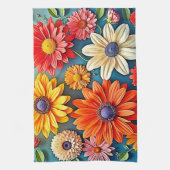 Levendig Floral Fantasy Design Theedoek (Verticaal)