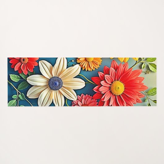 Levendig Floral Fantasy Design Yogamat (Achterkant (horizontaal))