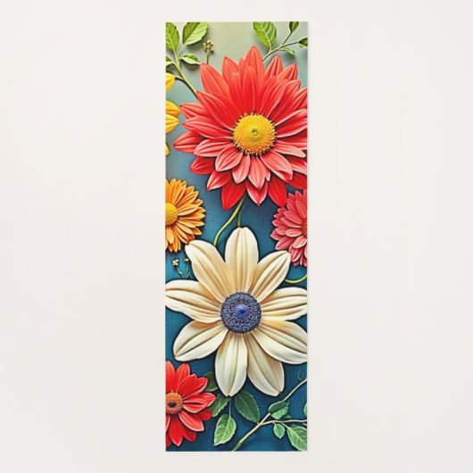 Levendig Floral Fantasy Design Yogamat (Achterkant)