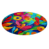 Levendig Floral Fantasy Schilderij Snijplank (Hoek)