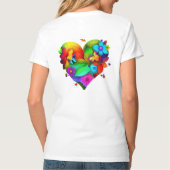 Levendig Floral Heart T-shirt (Achterkant)