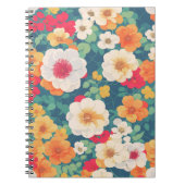 Levendig Floral Pattern Notitieboek (Voorkant)