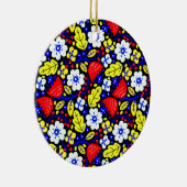 Levendig Floral Retro Keramisch Ornament (Rechts)