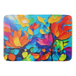 Levendig Floral Symphony Painting Badmat