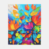 Levendig Floral Symphony Painting Fleece Deken (Voorkant)