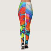 Levendig Floral Symphony Painting Leggings (Achterkant)