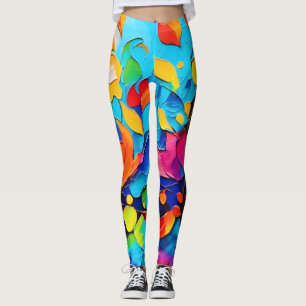 Levendig Floral Symphony Painting Leggings