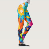 Levendig Floral Symphony Painting Leggings (Rechts)