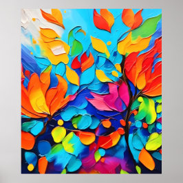 Levendig Floral Symphony Painting Poster