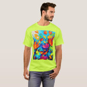 Levendig Floral Symphony Painting T-shirt (Voorkant volledig)
