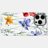 Levendig Floral Waterverf Pattern Case-Mate iPhone Case (Achterkant (horizontaal))