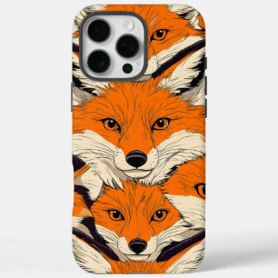 Levendig Fox-patroon: een boeiend wildlife-ontwerp iPhone 16 Pro Max Hoesje