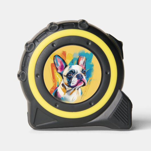 Levendig Frans Bulldog-kunstwerk Rolmaat (Voorkant)