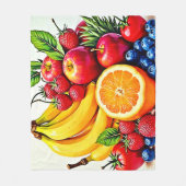 Levendig Fresh Fruit Delight-ontwerp Fleece Deken (Voorkant)