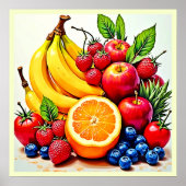Levendig Fresh Fruit Delight-ontwerp Poster (Voorkant)