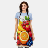 Levendig Fresh Fruit Delight-ontwerp Schort (Gedragen)