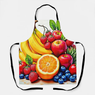 Levendig Fresh Fruit Delight-ontwerp Schort