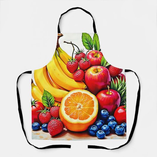 Levendig Fresh Fruit Delight-ontwerp Schort (Voorkant)
