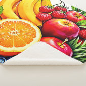 Levendig Fresh Fruit Delight-ontwerp Sherpa Deken (3/4)