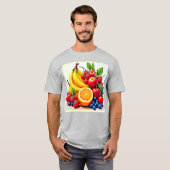 Levendig Fresh Fruit Delight-ontwerp T-shirt (Voorkant volledig)