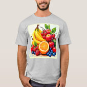 Levendig Fresh Fruit Delight-ontwerp T-shirt (Voorkant)