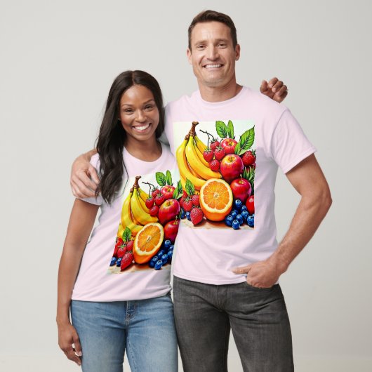 Levendig Fresh Fruit Delight-ontwerp T-shirt (Unisex)