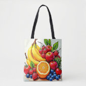Levendig Fresh Fruit Delight-ontwerp Tote Bag (Voorkant)