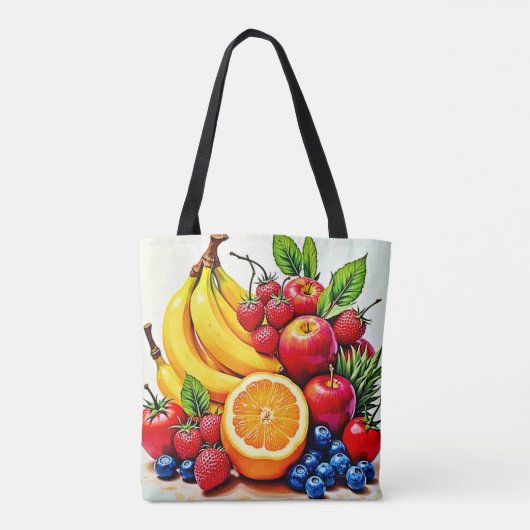 Levendig Fresh Fruit Delight-ontwerp Tote Bag (Achterkant)
