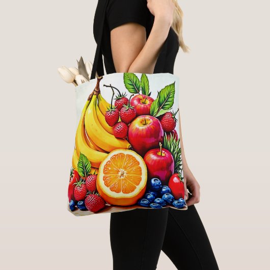 Levendig Fresh Fruit Delight-ontwerp Tote Bag (Dichtbij)