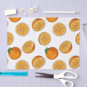 Levendig fris Sinaasappel citrusvruchten naadloos  Tissuepapier (Craft)