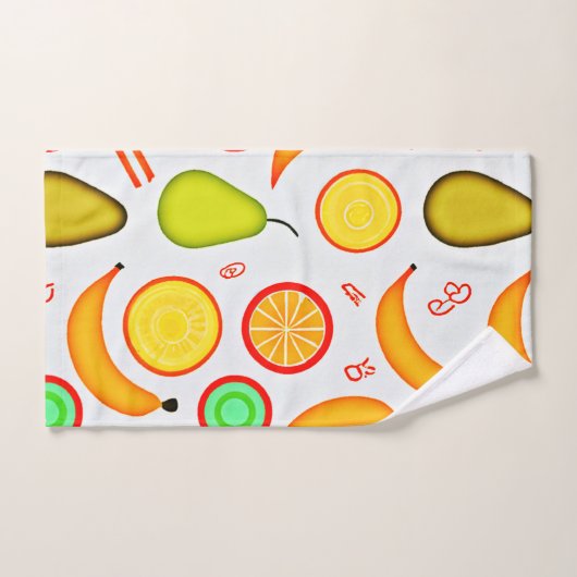 Levendig fruitig caleidoscooppatroon bad handdoek (Handdoek)