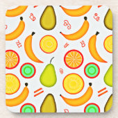 Levendig fruitig caleidoscooppatroon bier onderzetter (Voorkant)