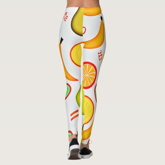 Levendig fruitig caleidoscooppatroon leggings (Achterkant)