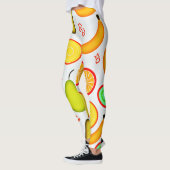 Levendig fruitig caleidoscooppatroon leggings (Links)