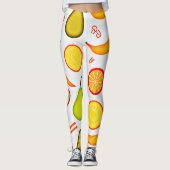 Levendig fruitig caleidoscooppatroon leggings (Voorkant)