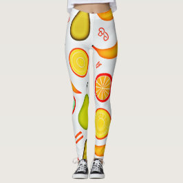 Levendig fruitig caleidoscooppatroon leggings