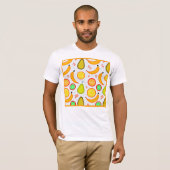 Levendig fruitig caleidoscooppatroon t-shirt (Voorkant volledig)