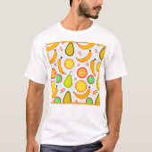 Levendig fruitig caleidoscooppatroon t-shirt (Voorkant)