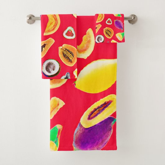Levendig fruitig Delight patroon Bad Handdoek (Insitu)