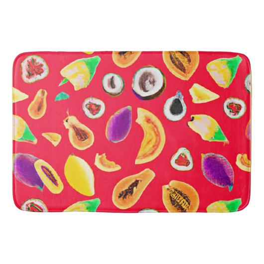 Levendig fruitig Delight patroon Badmat (Voorkant)