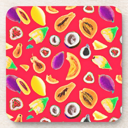 Levendig fruitig Delight patroon Bier Onderzetter (Voorkant)