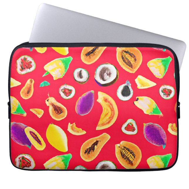 Levendig fruitig Delight patroon Laptop Sleeve (Voorkant)