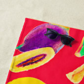 Levendig fruitig Delight patroon Strandlaken (In situ)