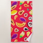 Levendig fruitig Delight patroon Strandlaken (Voorkant)