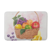 Levendig Fruitmand Watercolor Kunst Badmat (Voorkant)